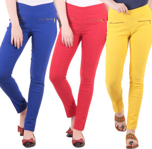 Diaz Women's Blue, Red, Yellow Jeggings