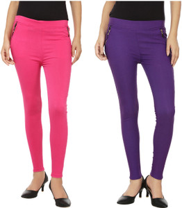 Lambency Women s Pink Purple Jeggings 