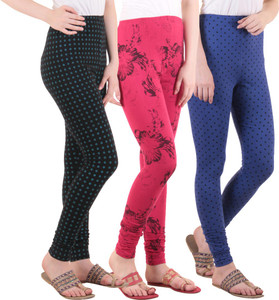 Diaz Women's Black, Pink, Blue Leggings