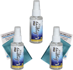 Rinsol Lenspray Plus Cleaner Pack Of 3 x 50ml (150ml Net) with Free 2 Micro Fibre Cleaning Cloths for Mobiles, Computers, Laptops