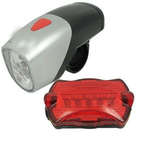 Shrih 6 LED Bike Headlight 5 LED Bicycle Safety LED Rear Break Light