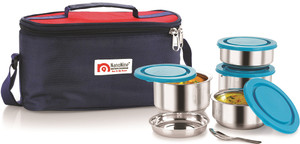Nano Nine Tiffiny 4pc. Meal Pack (350ml x 2 & 250ml x 2) 4 Containers Lunch Box