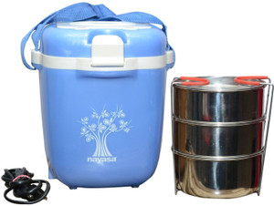 Nayasa Electric Plastic Tiffin 3 Containers Lunch Box