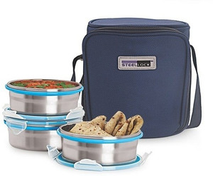 Steel Lock HL 1331 3 Containers Lunch Box