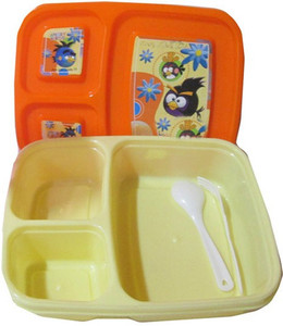 Goldcave Kids Angry Bird 3 Containers Lunch Box