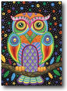 Nourish Colourful Owl Fridge Magnet