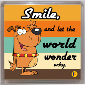 Thoughtroad Smile And Let World Wonder Fridge Magnet