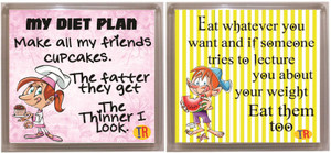 Thoughtroad Fatter friends eat them too Fridge Magnet