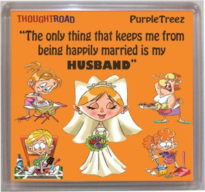 Thoughtroad Happily Married Door Magnet, Fridge Magnet
