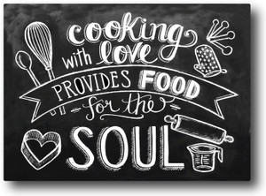 Nourish Cooking With Love Fridge Magnet