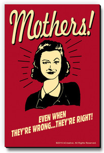 bCreative Mothers! Even When They're Wrong...They're Right! Fridge Magnet, Door Magnet