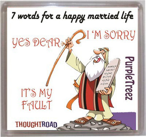 Thoughtroad Happy Married Life Fridge Magnet