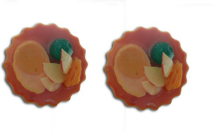 Tied Ribbons Yummilicious_cutie Pie_ Round Set Of Two Fridge Magnet