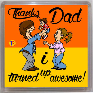 Thoughtroad Thanks Dad Door Magnet, Fridge Magnet
