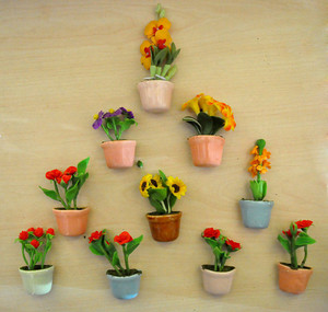 Lal Haveli Artificial Flowers Wall Stickers For Door Fridge Magnet