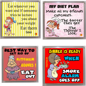 Thoughtroad Diet...Food..Eatout Fridge Magnet