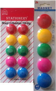 DWeS Magnet_30_40_15pc Multipurpose Office Magnets, Magnetic Paper Holder, Fridge Magnet, Kitchen Organiser Magnet, Door Magnet