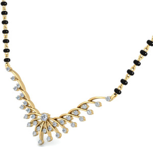 PC Jeweller The Afya 18kt Diamond Yellow Gold Mangalsutra