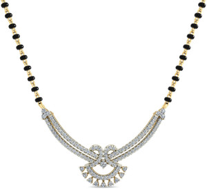 WearYourShine by PC Jewellers The Zaharah 18kt Diamond Yellow Gold Mangalsutra Tanmaniya