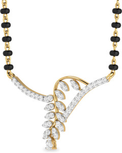 WearYourShine by PC Jewellers The Niesha 18kt Diamond Yellow Gold Mangalsutra Tanmaniya
