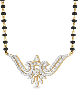 WearYourShine by PC Jewellers The Siaraa 18kt Diamond Yellow Gold Mangalsutra Tanmaniya