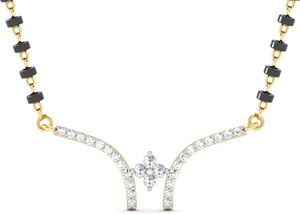 Vachya Devotion 18kt Diamond Yellow Gold Mangalsutra Tanmaniya