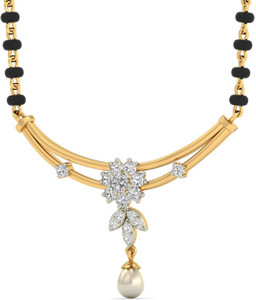 WearYourShine by PC Jewellers The Nura 18kt Diamond Yellow Gold Mangalsutra Tanmaniya