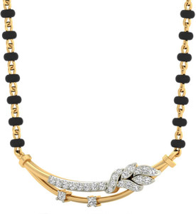 WearYourShine by PC Jewellers The Ziv 18kt Diamond Yellow Gold Mangalsutra Tanmaniya