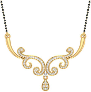 Jewels5 Adwitiya 18kt Diamond Yellow Gold Mangalsutra Tanmaniya