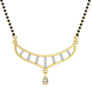 BlueStone The Amirana 18kt Diamond Yellow Gold Mangalsutra Tanmaniya