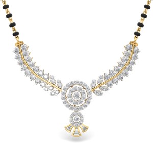 WearYourShine by PC Jewellers The Arvada 18kt Diamond Yellow Gold Mangalsutra Tanmaniya