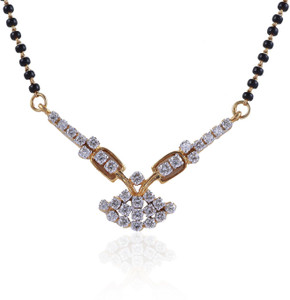 Jisha The Promise 14kt Diamond Yellow Gold Mangalsutra Tanmaniya