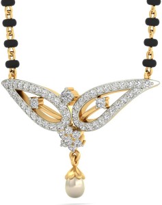 WearYourShine by PC Jewellers The Zain 18kt Diamond Yellow Gold Mangalsutra Tanmaniya