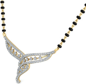 WearYourShine by PC Jewellers The Elvira 18kt Diamond Yellow Gold Mangalsutra Tanmaniya