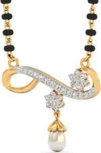 WearYourShine by PC Jewellers The Nerah 18kt Diamond Yellow Gold Mangalsutra Tanmaniya