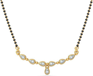 BlueStone The Aparajita 14kt Diamond Yellow Gold Mangalsutra Tanmaniya