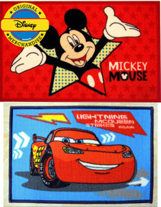 Disney Nylon Floor Mat Doormat Set Of 2 Mickey Mouse And Cars