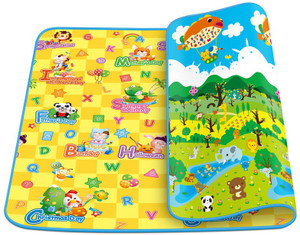 Kids World Polyester Pongee Play Mat Baby Playing Mat Multicolor