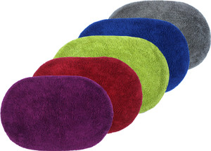 Azaani Cotton Floor Mat Azaani New Oval Colorful Bathmat Set of 5pcs