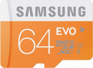 Samsung Evo 64 GB MicroSDXC Class 10 48 MB/s  Memory Card