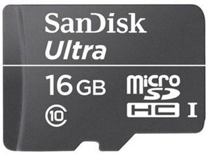 SanDisk Ultra 16 GB MicroSD Card Class 10 90 MB/s Memory Card