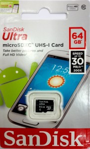 SanDisk Ultra 64 GB MicroSD Card Class 10 30 MB/S  Memory Card