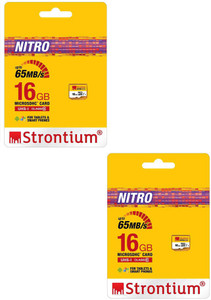 Strontium Nitro 16 GB MicroSD Card Class 10 65 MB/s Memory Card