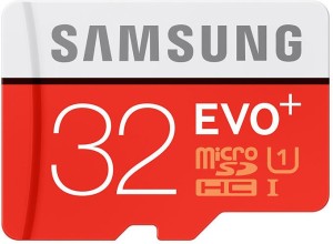 SAMSUNG Evo Plus 32 GB MicroSDHC Class 10 80 MB/s  Memory Card
