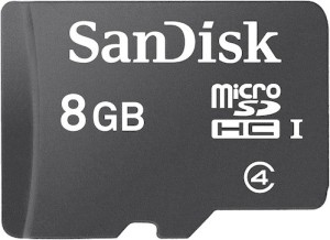 SanDisk Basic 8 GB MicroSDHC Class 4 20 MB/s  Memory Card