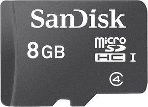 SanDisk Basic 8 GB MicroSDHC Class 4 20 MB/s Memory Card
