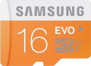 Samsung Evo 16 GB MicroSDHC Class 10 48 MB/s Memory Card