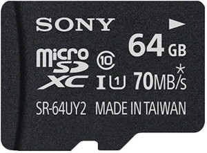 Sony 64 GB MicroSDXC Class 10 70 MB/s  Memory Card