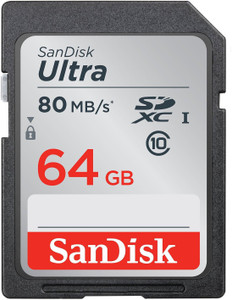 SanDisk Ultra 64 GB SD Card Class 10 80 MB/s Memory Card