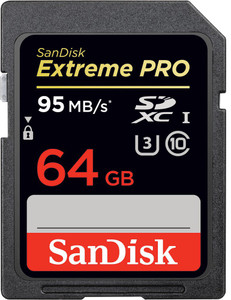 SanDisk Ultra 64 GB Extreme Pro SDHC Class 10 95 MB/s Memory Card